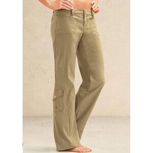 NEW ATHLETA Dipper Cargo Pants Size 12 34x32 Tan Khaki Hiking Pockets 683761